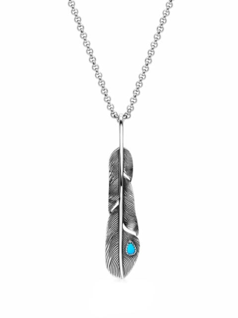 Nialaya Jewelry feather pendant necklace