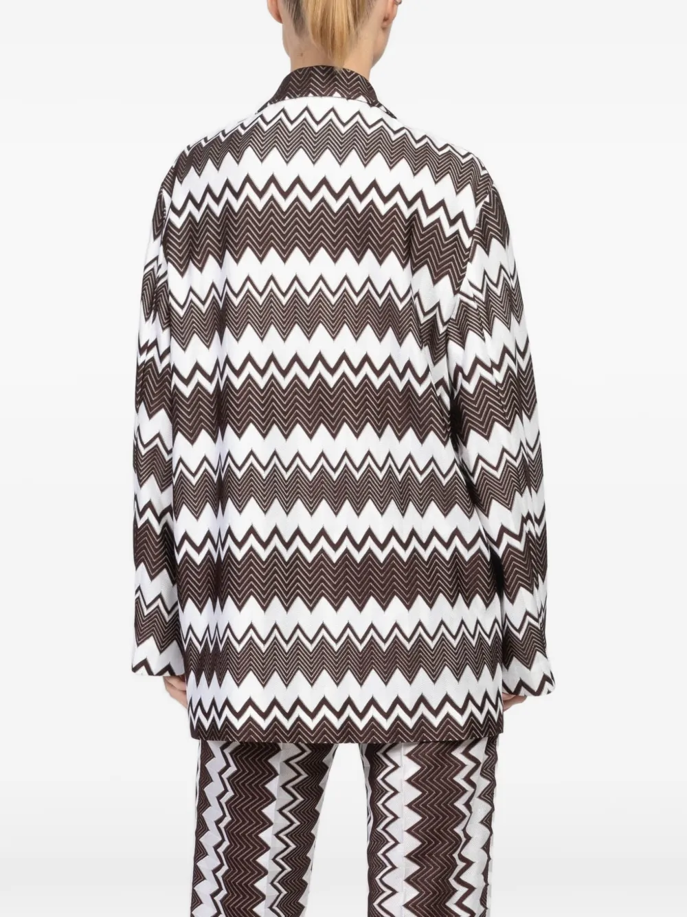 Missoni Chevron-pattern Blazer In Black