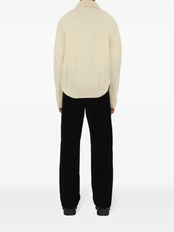 BURBERRY ニットポロシャツ Burberry アランニット ポロシャツ | ニュートラル | FARFETCH JP