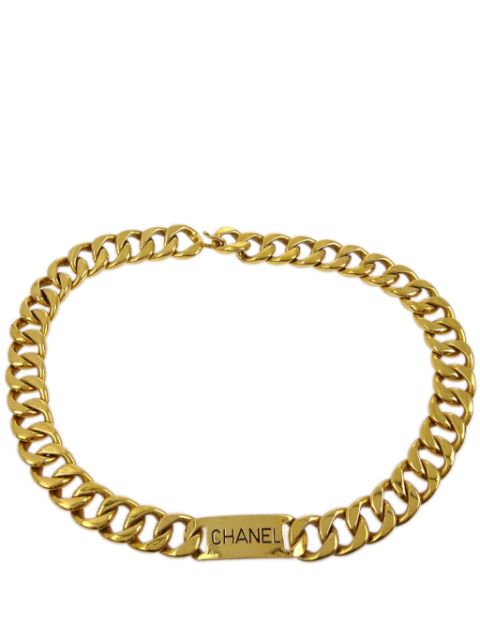 CHANEL 1990-2000s logo chain belt Women