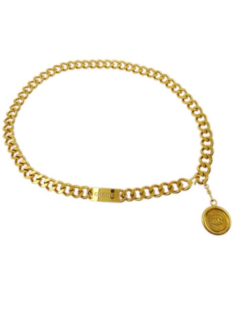 Cheap HOT SALE CHANEL 1994 Medallion chain belt Women