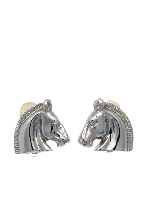 Hermès Pre-Owned 1990-2000s Horse Head clip-on earrings