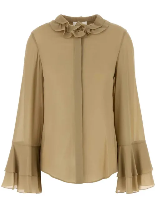 Chloé chemise en soie - Vert - Chloé - Modalova