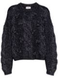 Onefifteen cable-knitted jumper - Blue