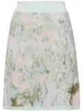 Onefifteen floral-intarsia knitted skirt - Blue