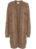 Onefifteen cable cardi-coat - Brown