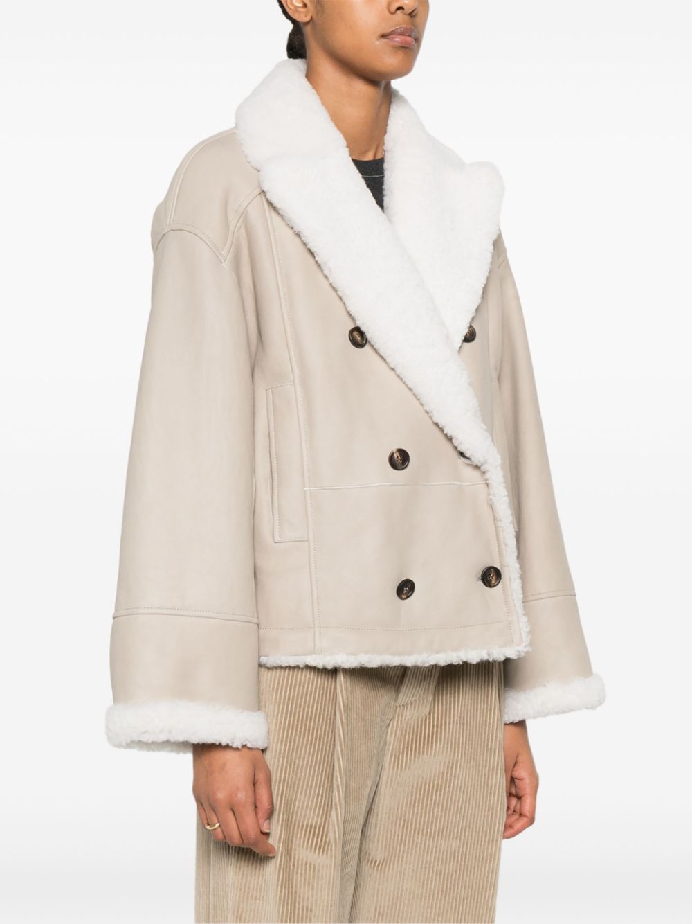 Cheap quality goods Brunello Cucinelli reversible shearling jacket Women