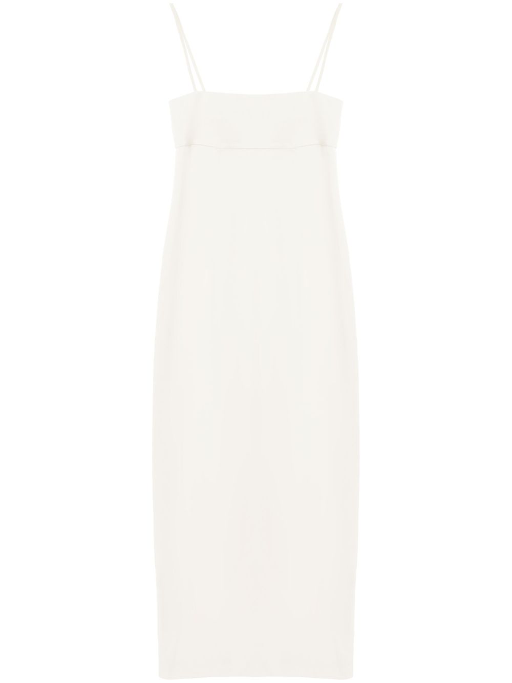 Carven Slip Maxi Dress In 中性色