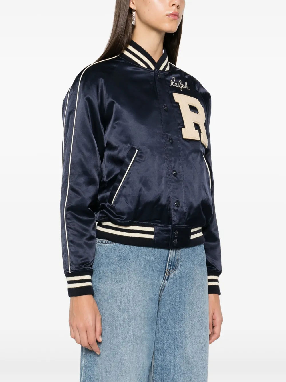 Polo Ralph Lauren Bomberjack met logopatch Blauw