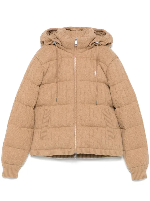 ralph lauren puffer jacket brown