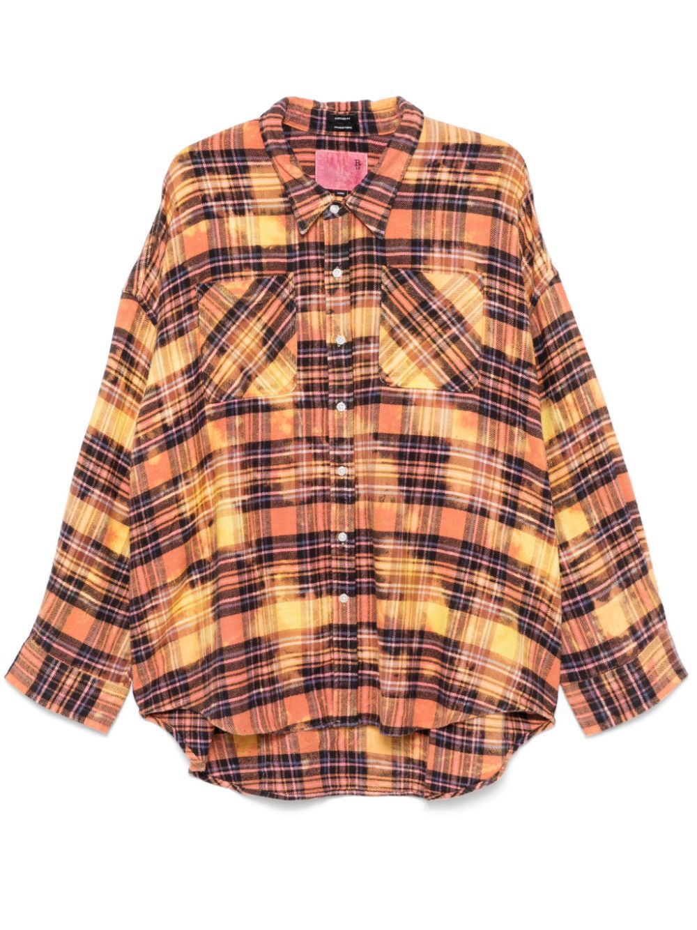 Shop R13 Tartan Shirt In Pink