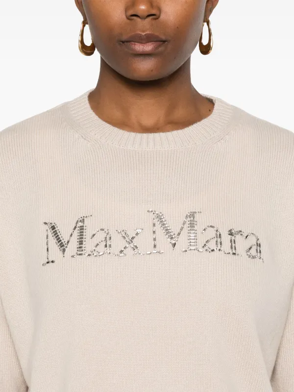 Fashion Max Mara Maglione S Max Mara Kassel Sweater Neutrals