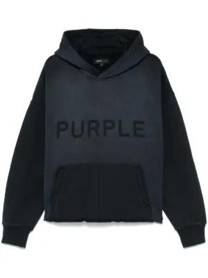 【残り1サイズ!】Purple Brand ロゴプリントフリースパーカー Purple Brand メンズ パーカー通販 - FARFETCH