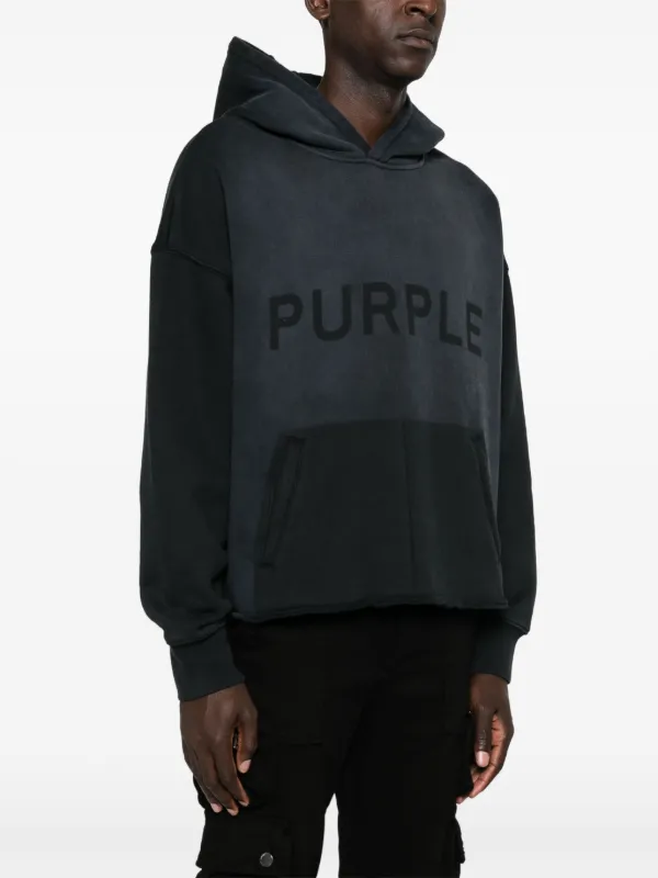 【送関込】  Shadow Embossed Logo スウェットシャツ Purple Brand Shadow Wordmark Hoodie | Black | FARFETCH