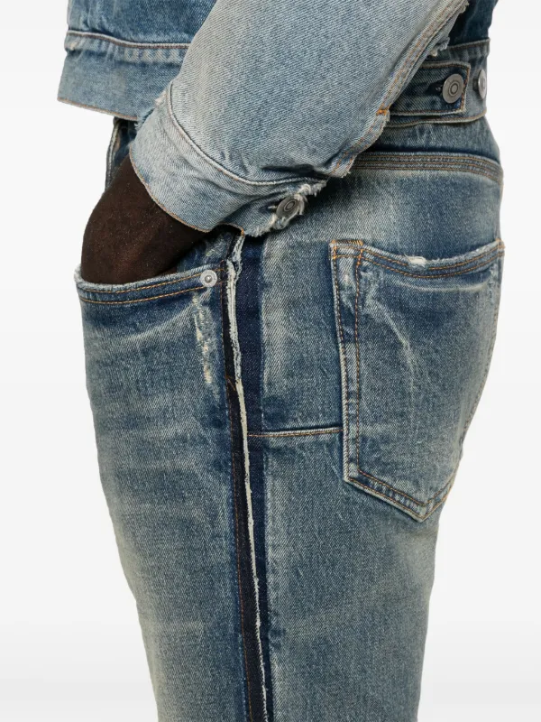 PURPLE BRAND ダメージ加工 スキニージーンズ Purple Brand ダメージ スキニージーンズ | ブラック | FARFETCH JP
