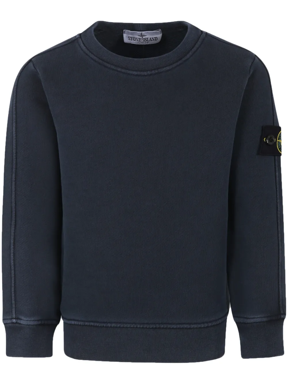 Stone Island Compass-motif Organic Cotton Sweatshirt In Blue