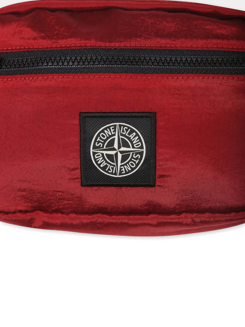 Stone Island Compass-badge Belt Bag In Red
