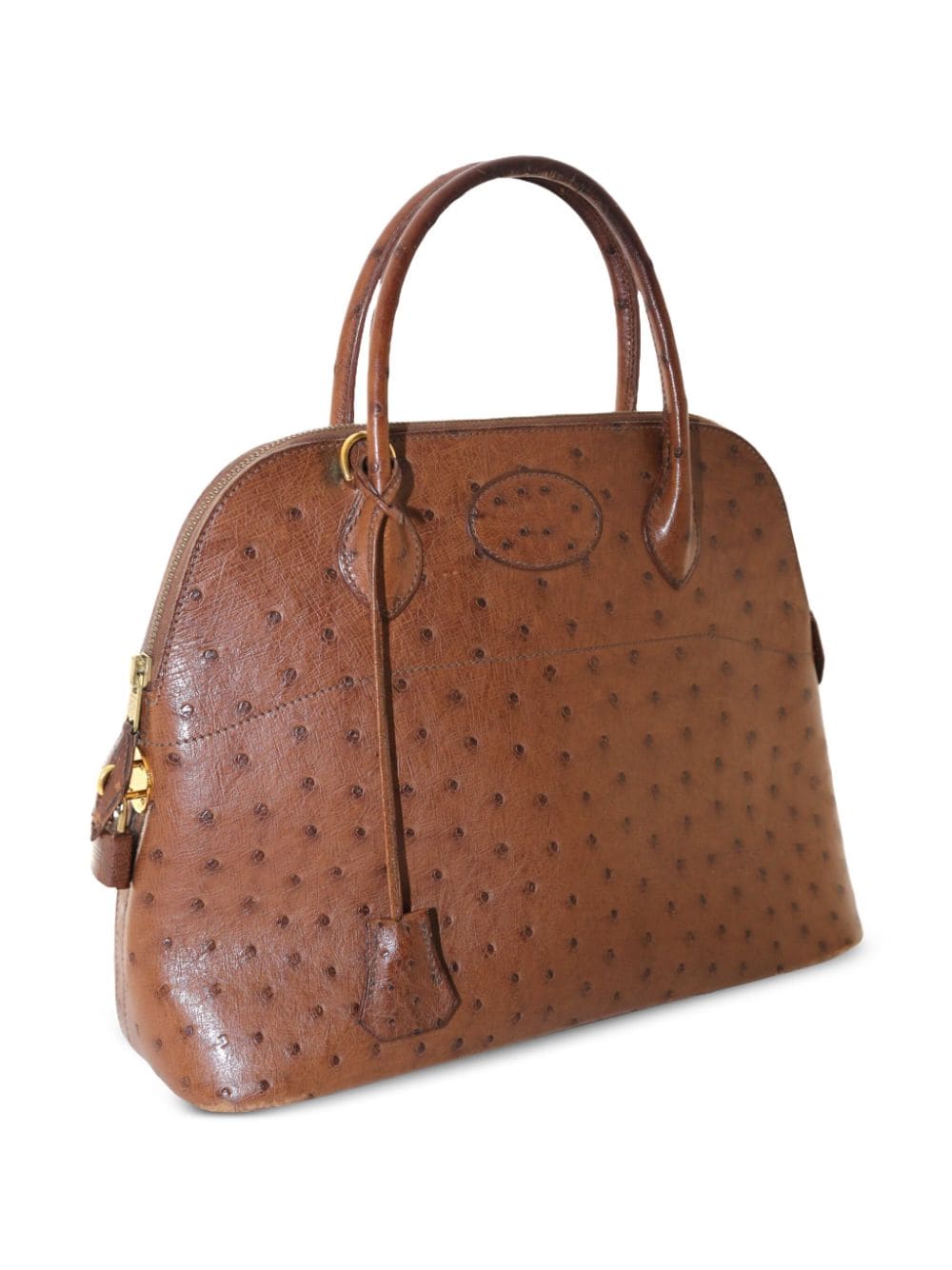 Pre-owned Hermes Birkin Bolide Ostrich Tote Bag In Brown