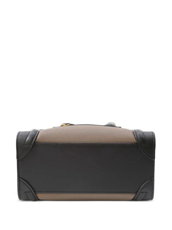 Micro　CELINE Celine Pre-Owned Micro Luggage Tote Bag | Brown | FARFETCH RO