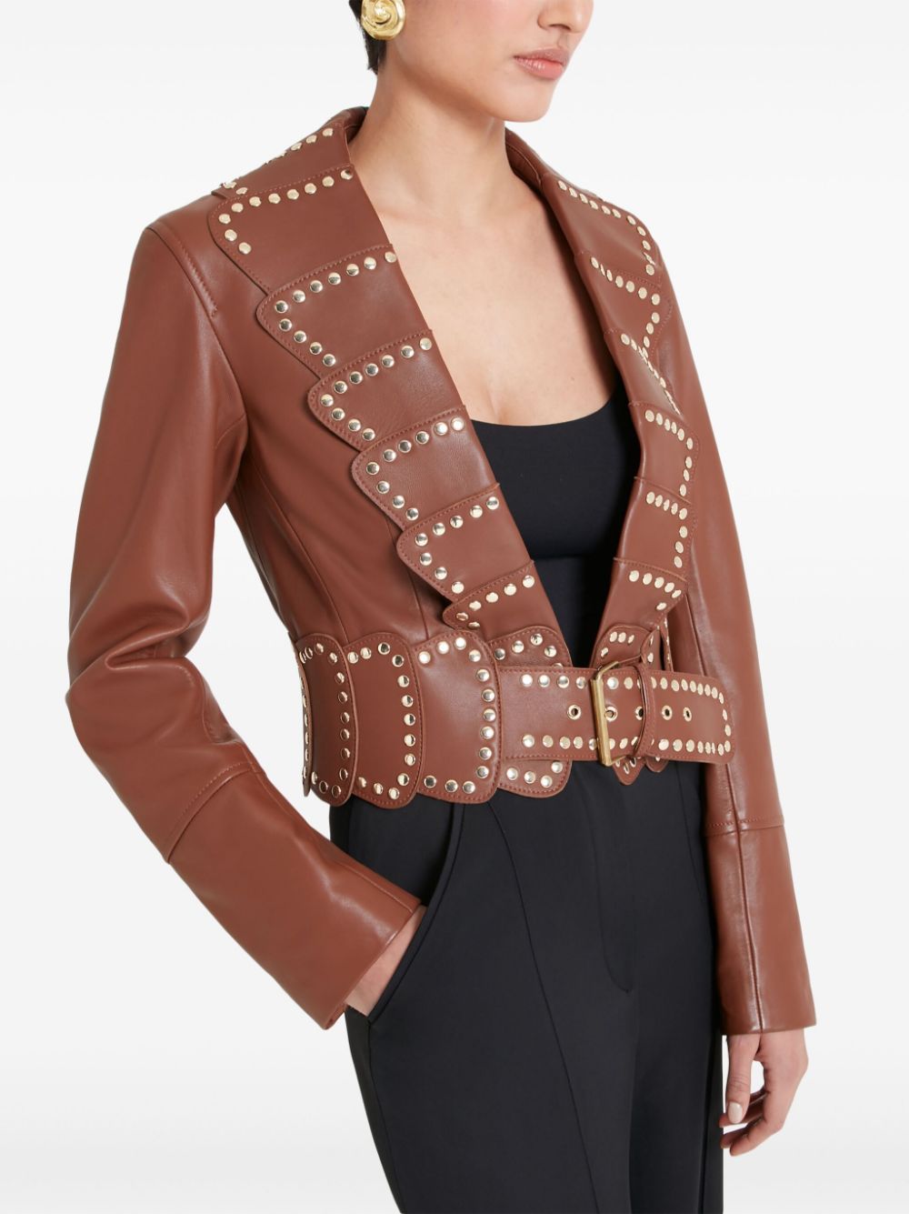 Shop Temperley London Texas Jacket In Brown