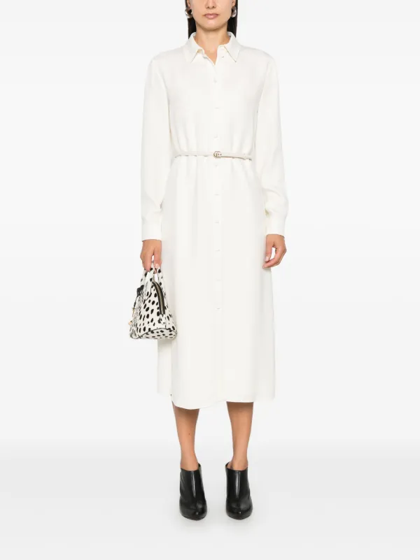 Gucci Belted Maxi Dress - White Gucci Belted Maxi Dress - White