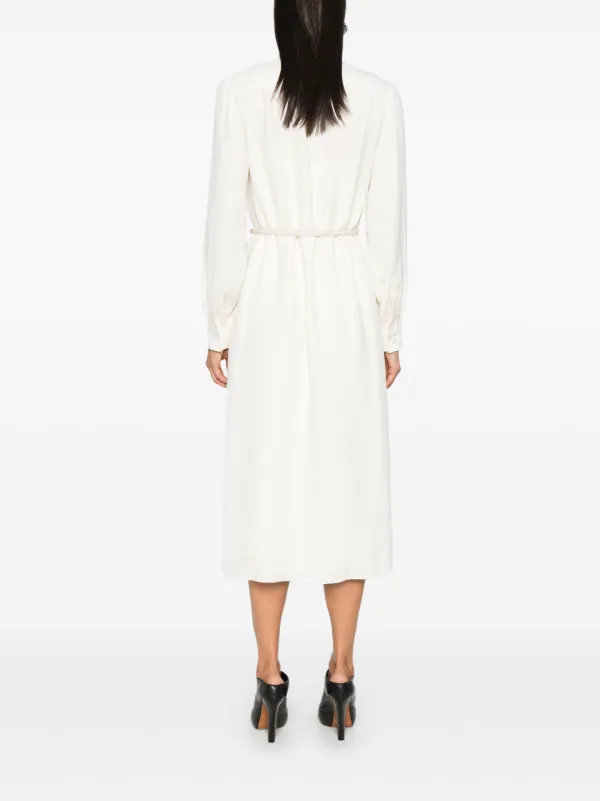 Gucci Belted Maxi Dress - White