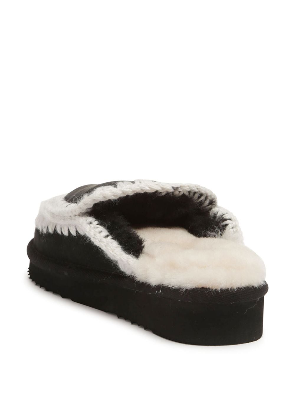 Shop Mou Eskimo Slippers In Black