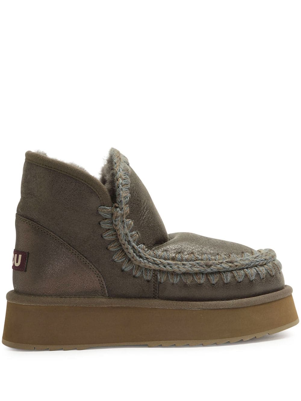 Shop Mou Mini Eskimo Boots In Green