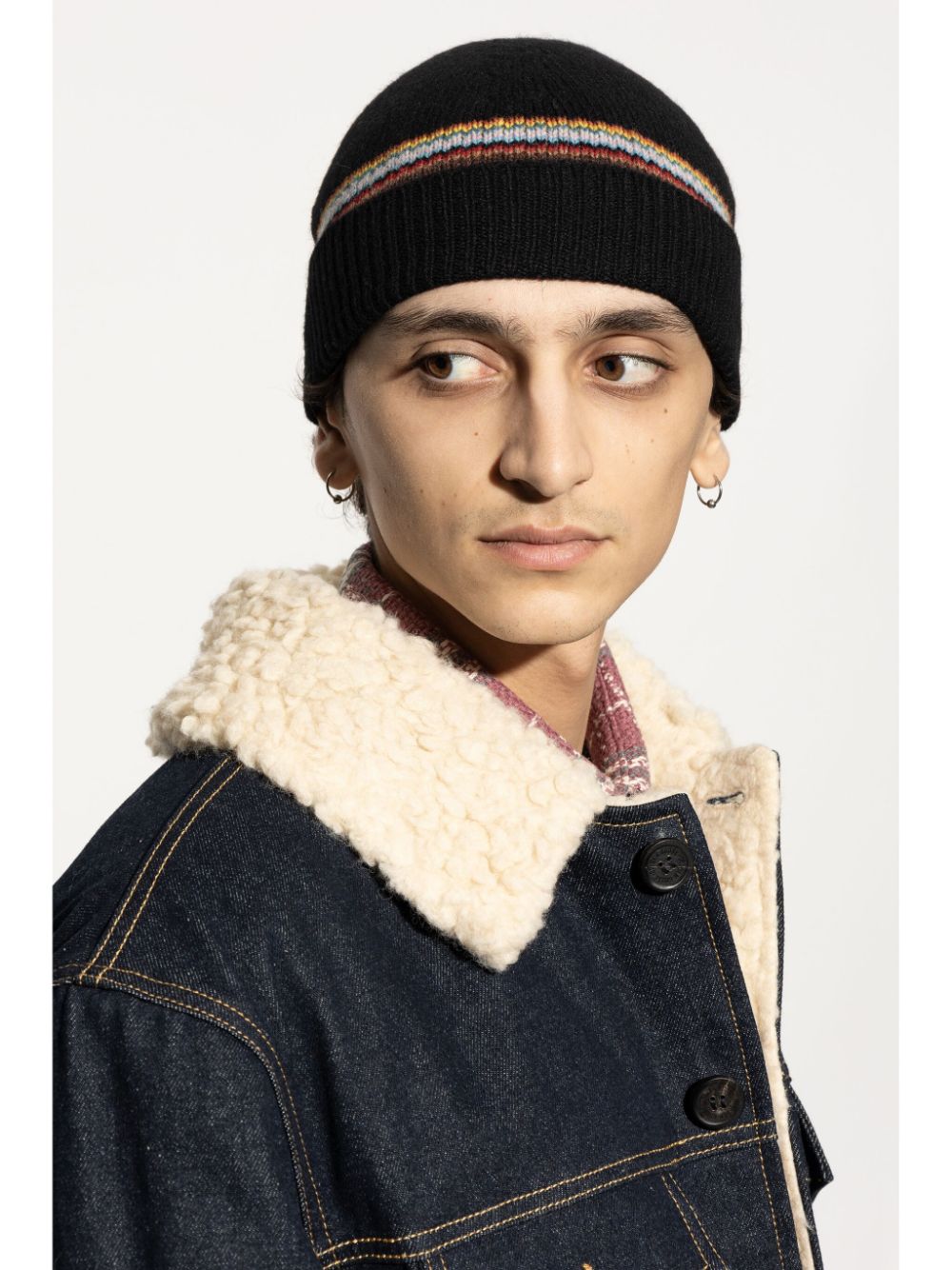 Paul Smith stripe detailing beanie - 79