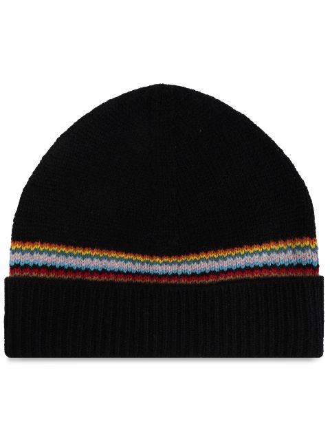 Paul Smith stripe detailing beanie