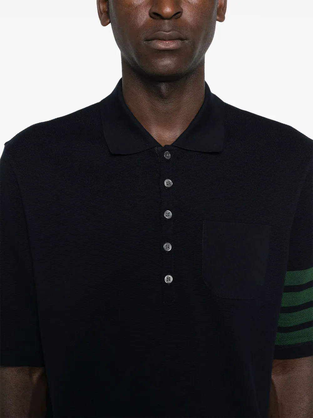 Thom Browne Piqué poloshirt Blauw
