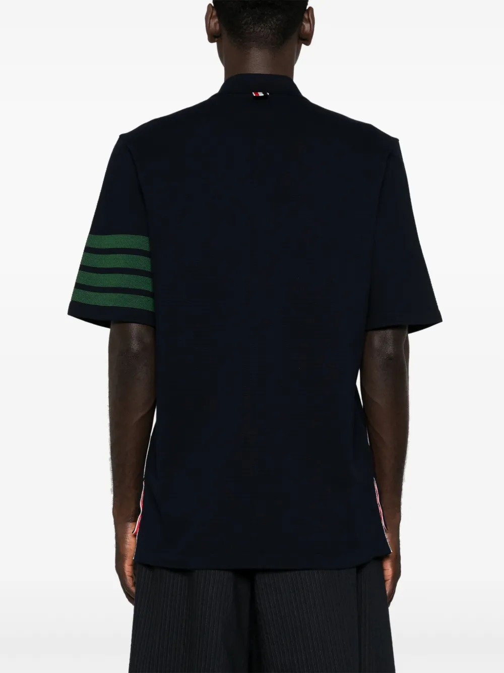 Thom Browne Piqué poloshirt Blauw