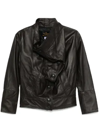 vivienne westwood レザー ライダースジャケット 6連ZIP ｴﾁｵﾋﾟｱﾝｼｰﾌﾟﾚｻﾞｰﾗｲﾀﾞｰｽｼﾞｬｹｯﾄ（その他アウター）｜Vivienne Westwood