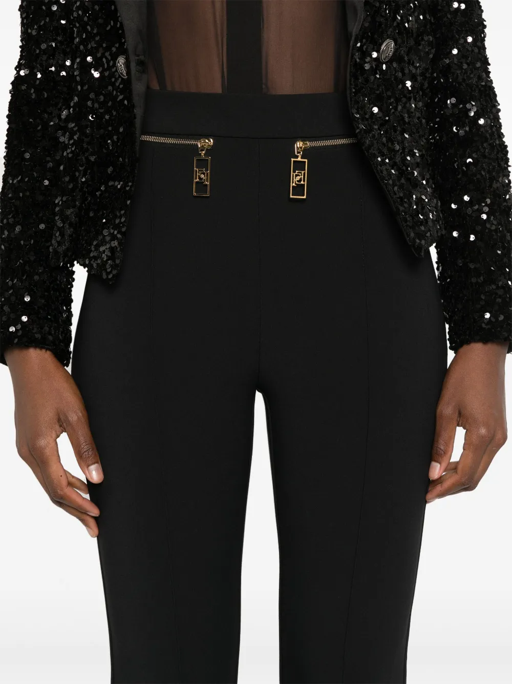 Elisabetta Franchi Straight broek Zwart