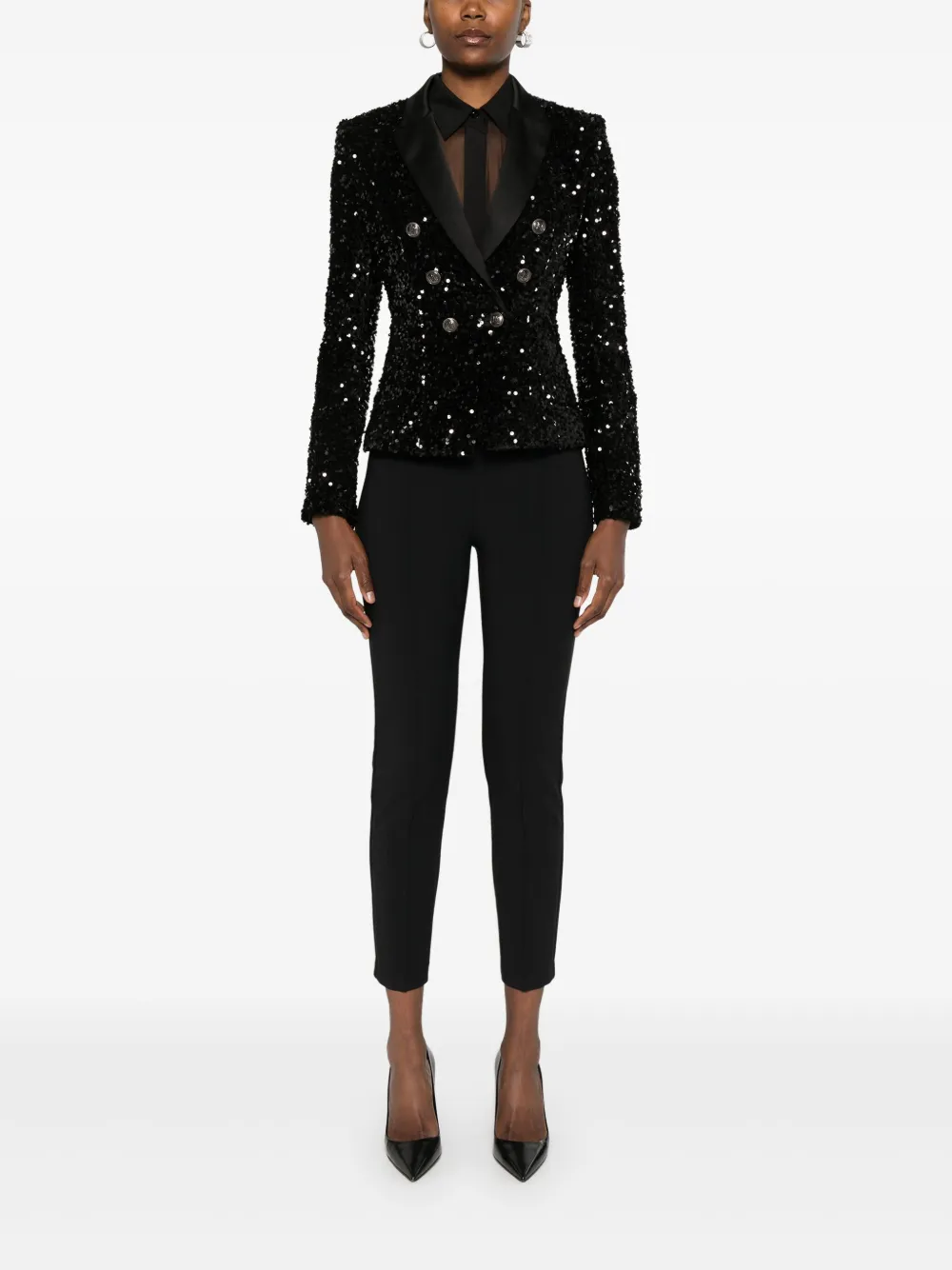 Elisabetta Franchi Straight broek - Zwart