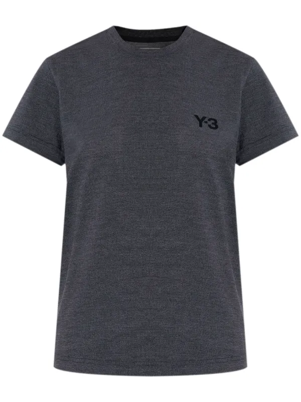 Y-3 logo-print T-shirt Grey FARFETCH PH