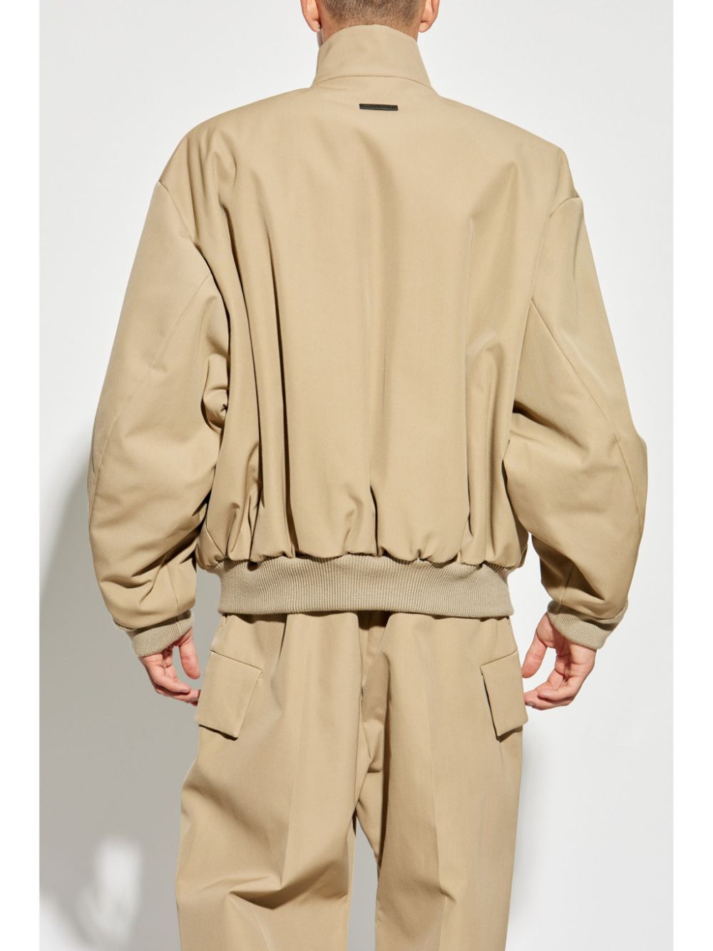 Shop Fear Of God Twill Bomber Jacket In 260 Dune