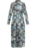 Tory Burch printed pleated midi dress - Blue