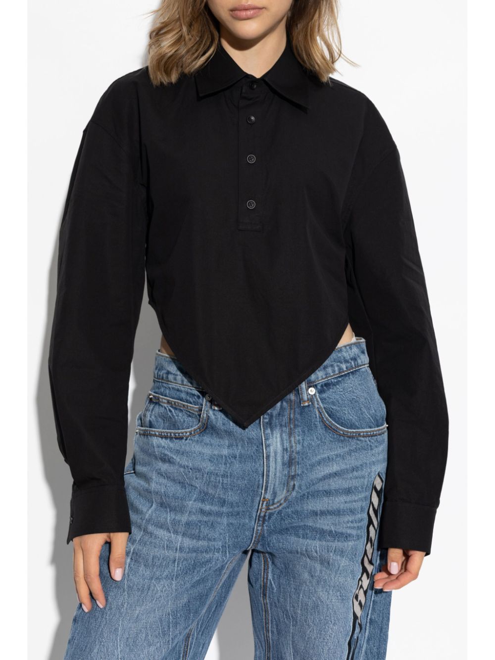 Affordable Alexander Wang pointed organic-cotton shirt Women