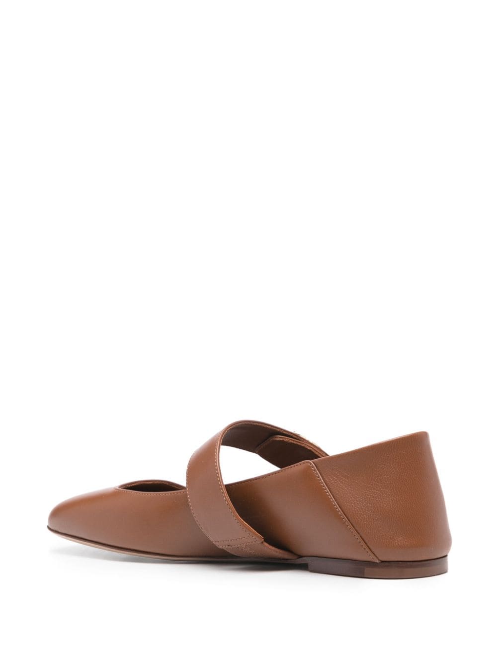 Shop Valentino Vlogo Locker Ballerina Shoes In Brown