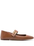Valentino Garavani VLogo Locker ballerina shoes - Brown