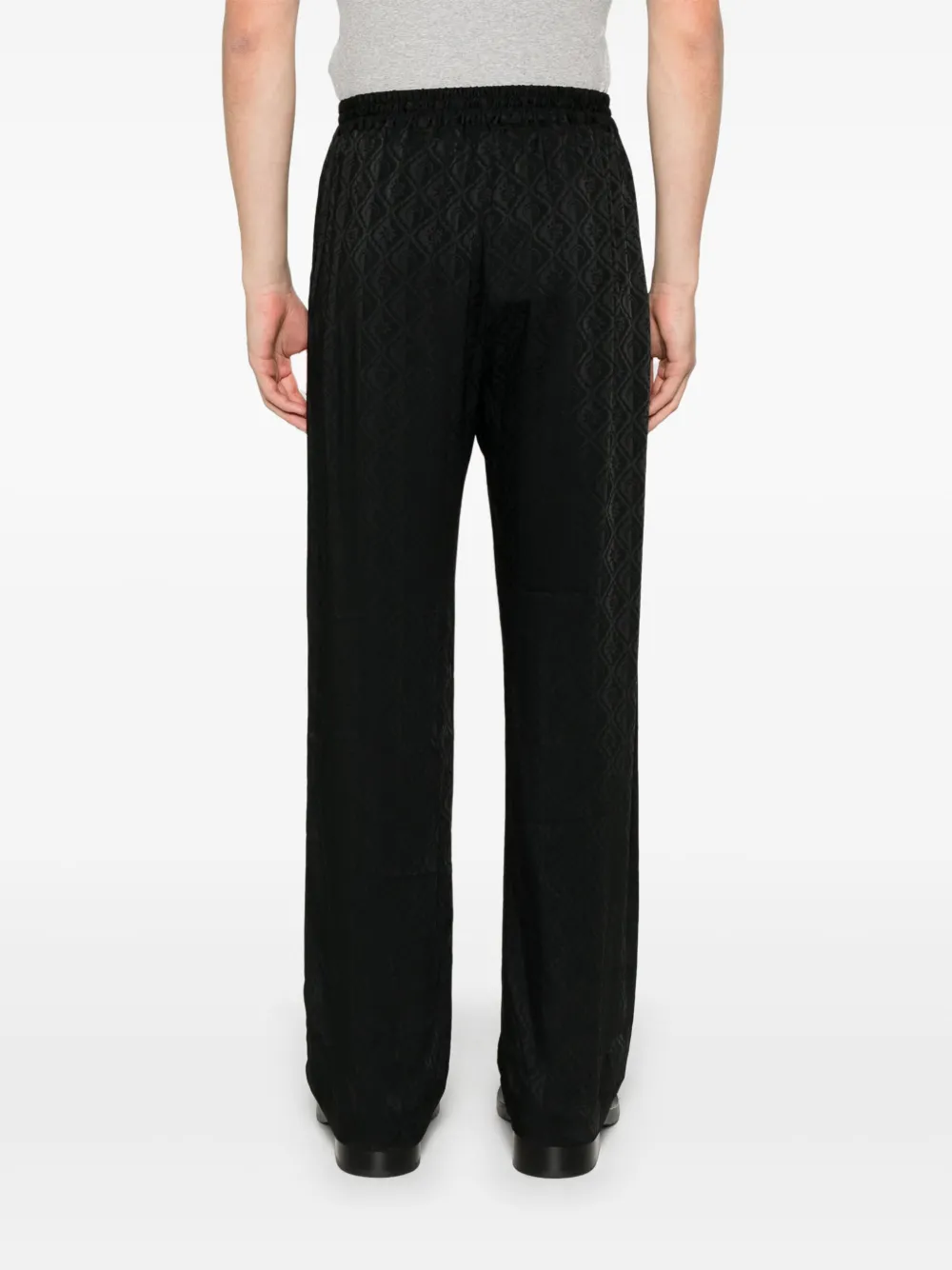 Marine Serre Moon And Sun-jacquard Track Trousers In Black