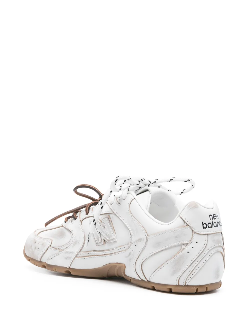 Miu Miu X New Balance 530 Sl Leather Sneakers In White