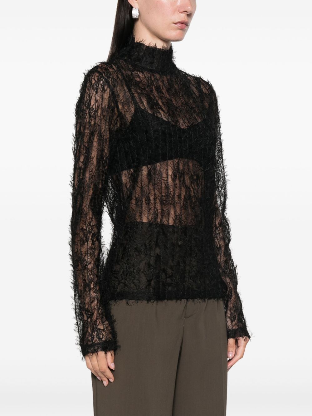 ROHE TEXTURED SHEER TOP 