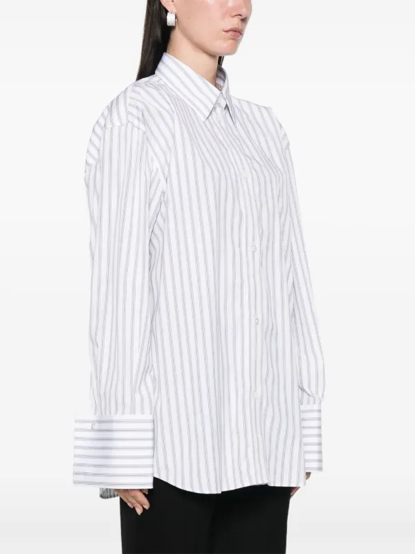 Róhe Striped Shirt White FARFETCH PL