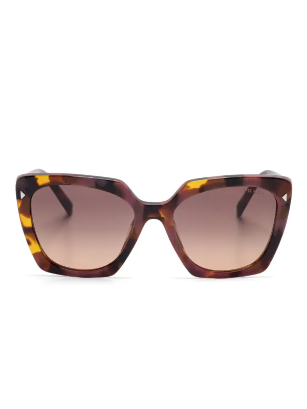 PRADA オーバーサイズサングラス ブラウン　べっこう Prada Eyewear オーバーサイズフレーム サングラス | ブラウン