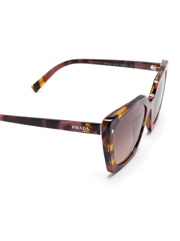 PRADA ブラウン サングラス オーバーサイズ Prada Eyewear オーバーサイズフレーム サングラス | ブラウン