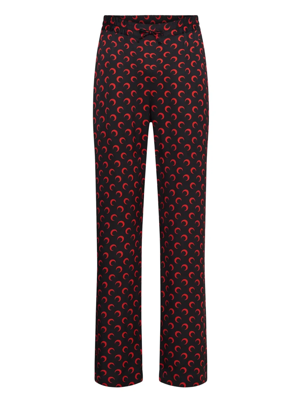 Marine Serre moon-print drawstring regular trousers Zwart