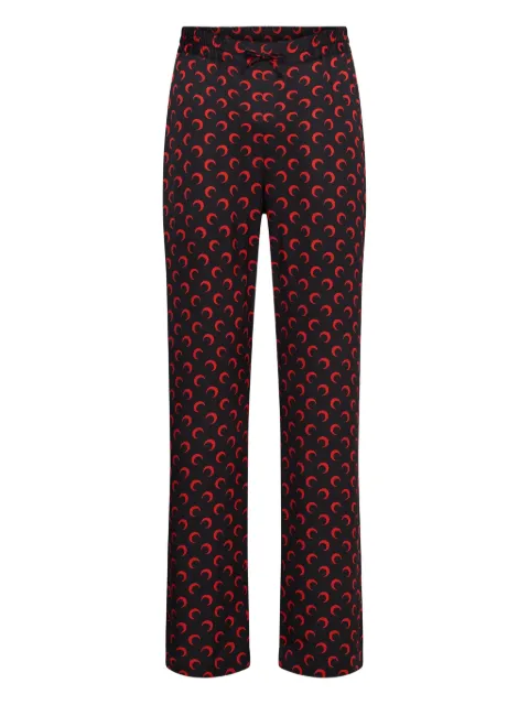 Marine Serre moon-print drawstring regular trousers