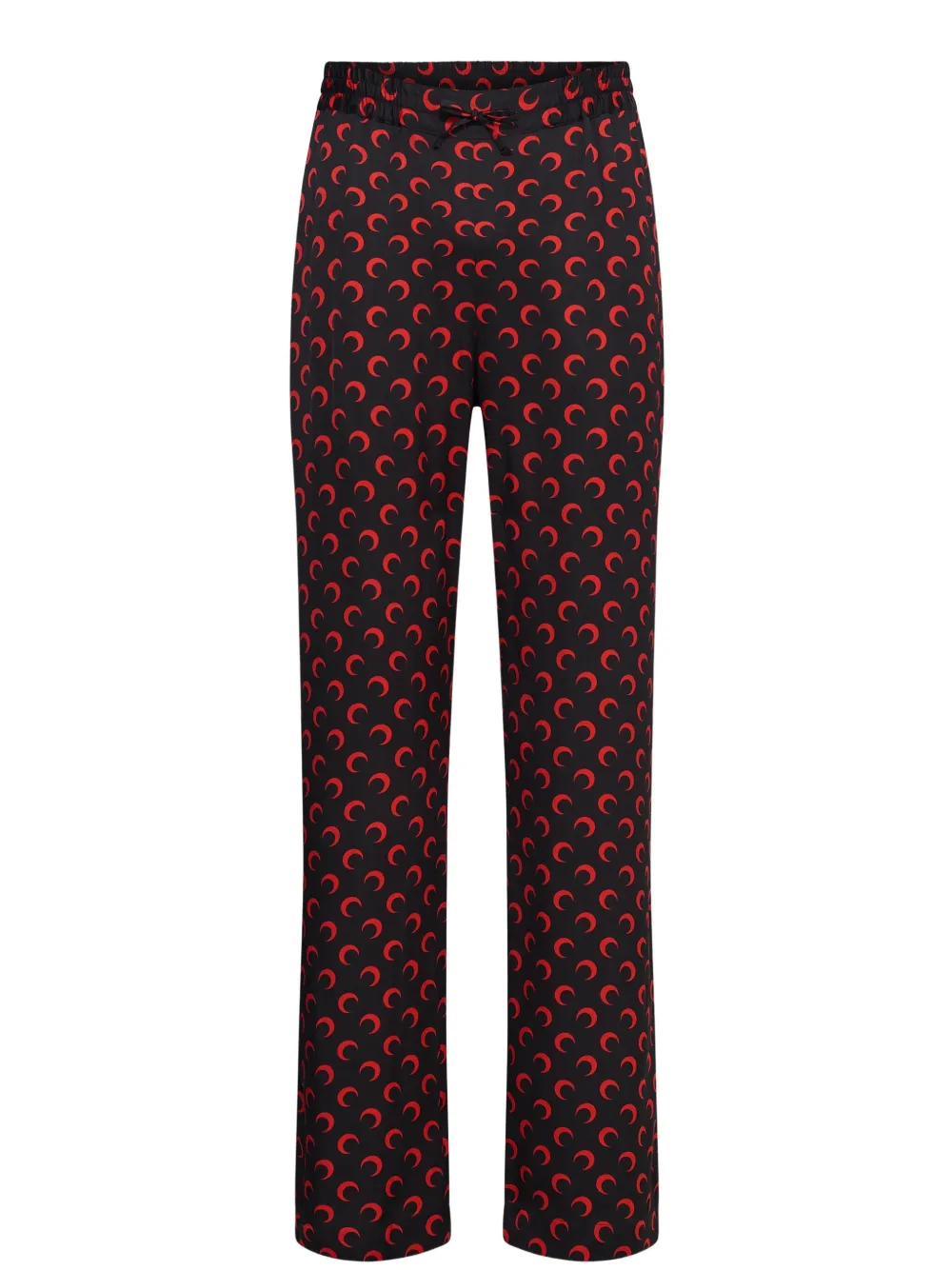 Marine Serre moon-print drawstring regular trousers Zwart
